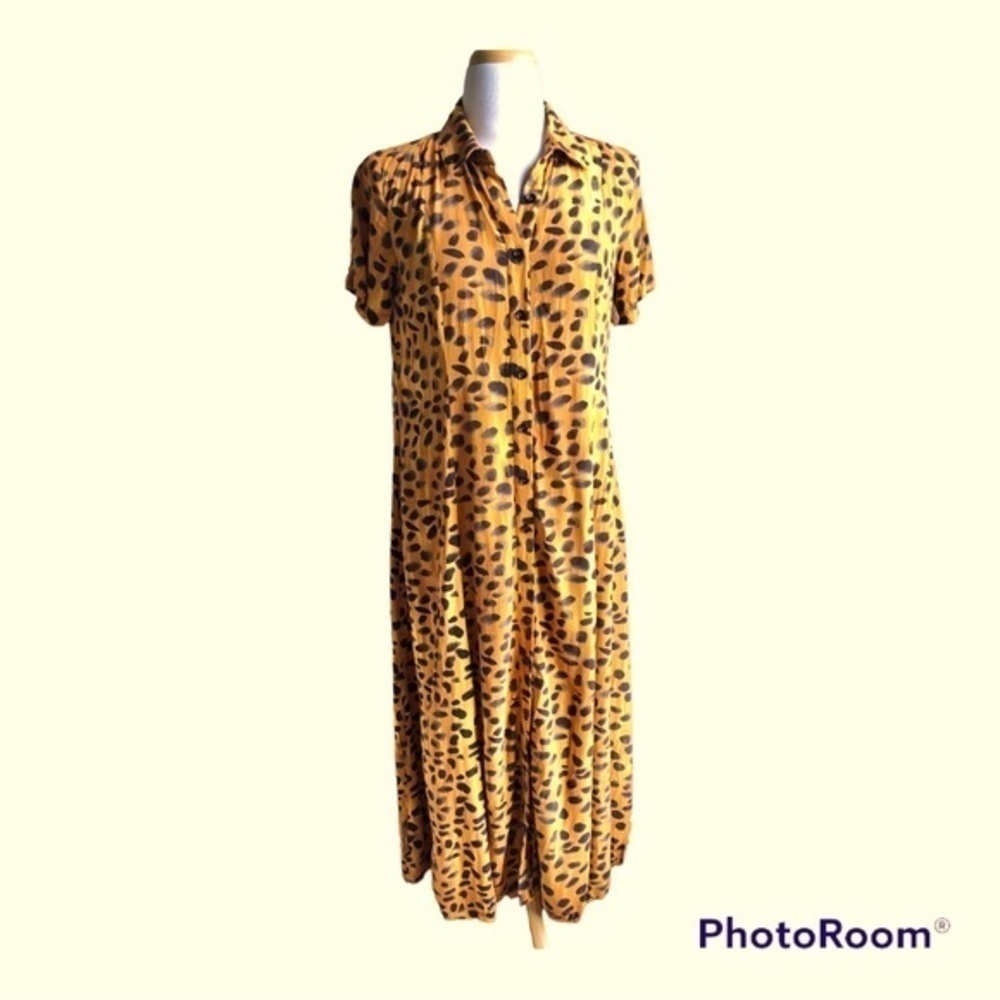 Anthropologie | porridge Vianne maxi animal print button front dress 6 - Picture 2 of 14